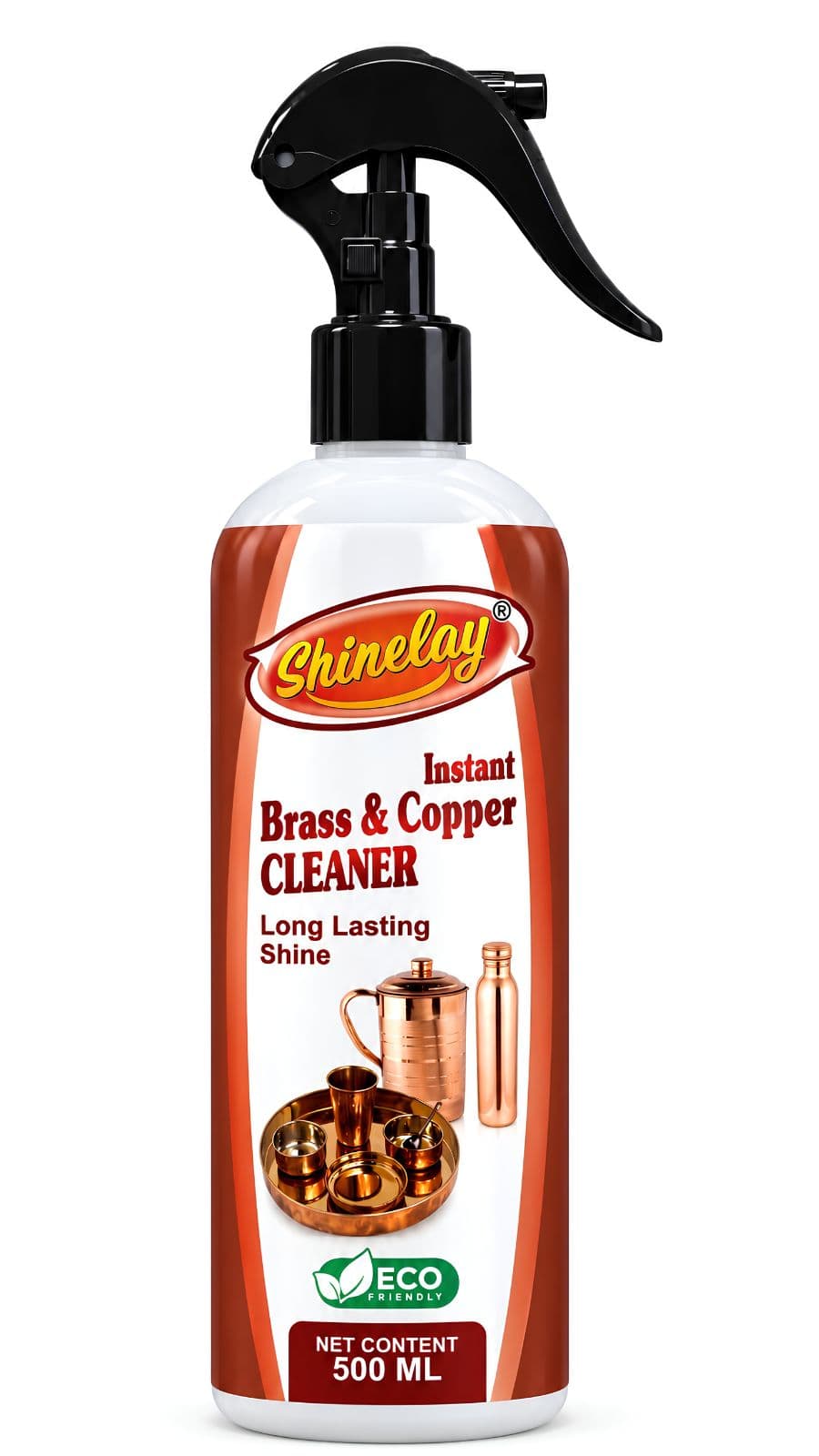 Copper & Brass Cleaner Spray 500 ML | Non-Abrasive Metal Cleaner | Scratch-Free Cleaner for Cookware, Drinkware, Idols & Diyas | PTAL